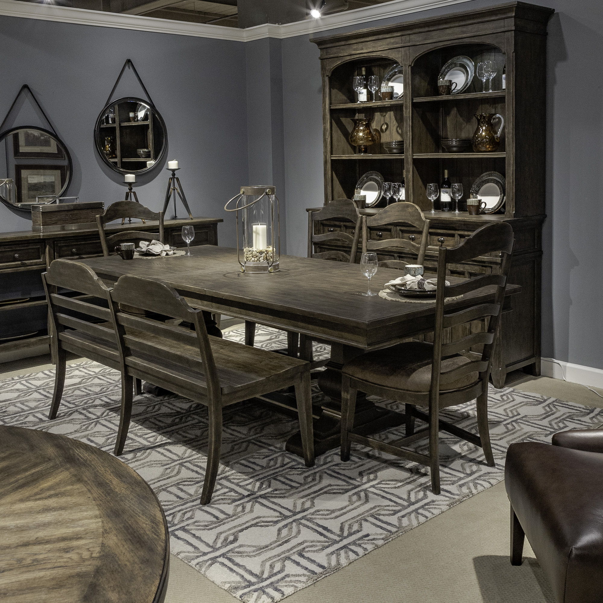 Paradise Valley Trestle Dining Table Set