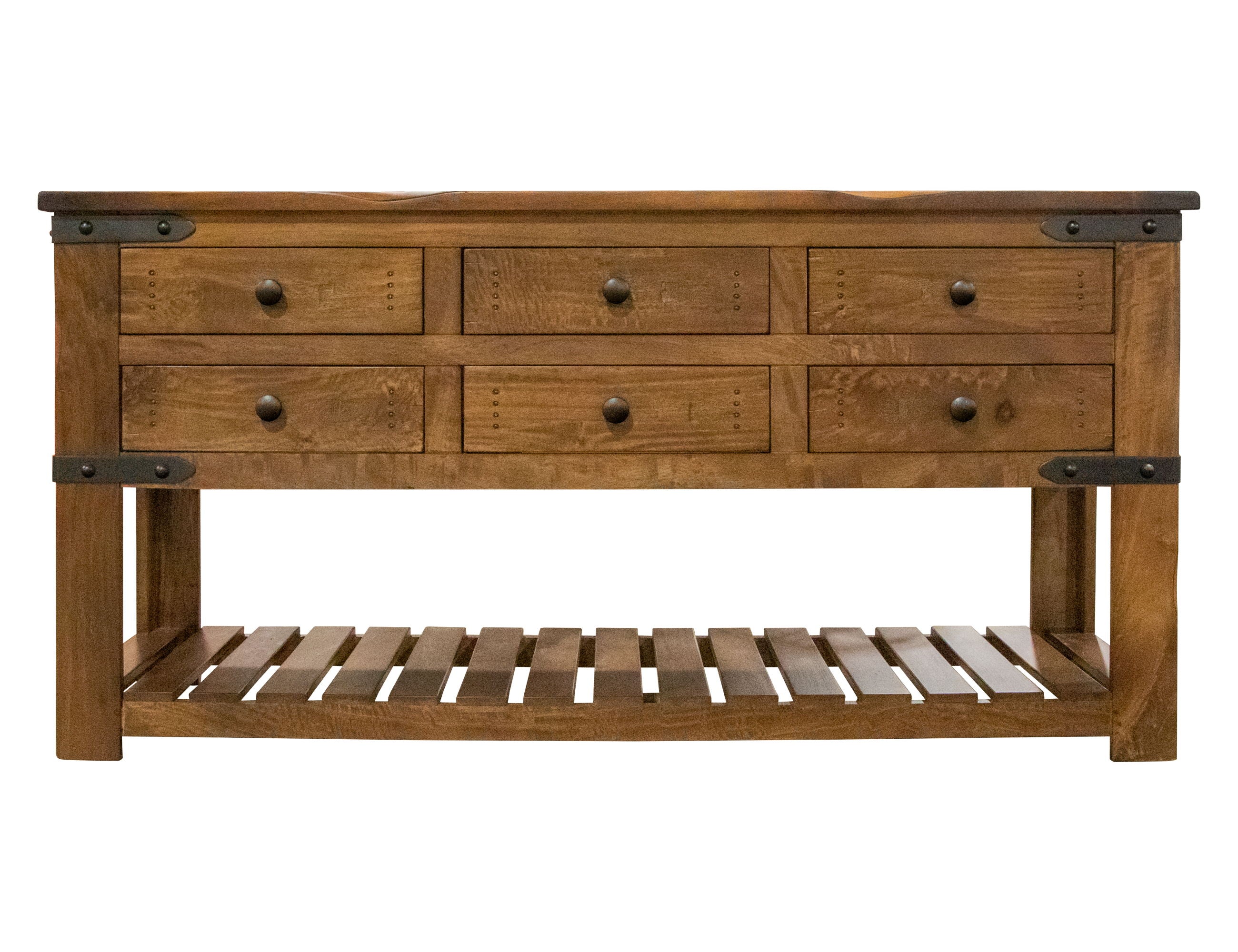 Parota Sofa Table – Elegant Cinnamon Brown Finish