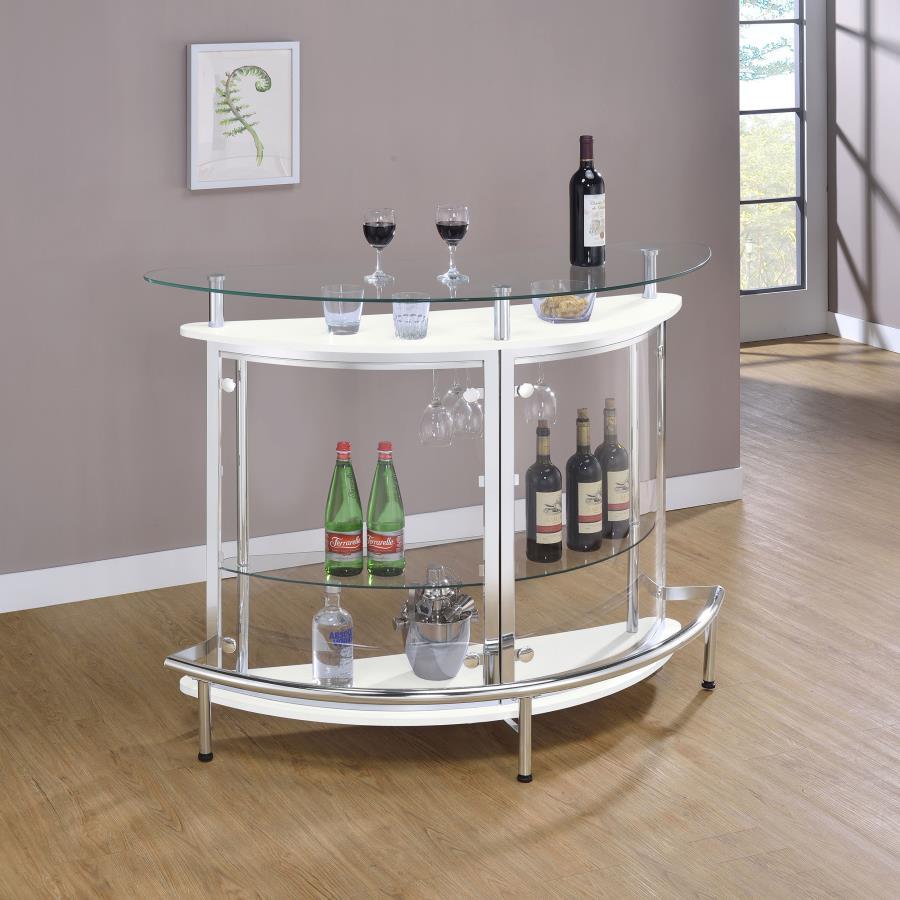 Freestanding Glass Top Home Bar Wine Cabinet