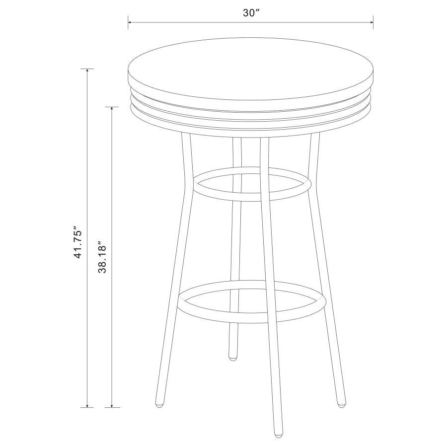 Retro 30" Round 1950’s Bistro Pub Height Bar Table