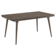 Rectangular Dark Brown Solid Wood Dining Table