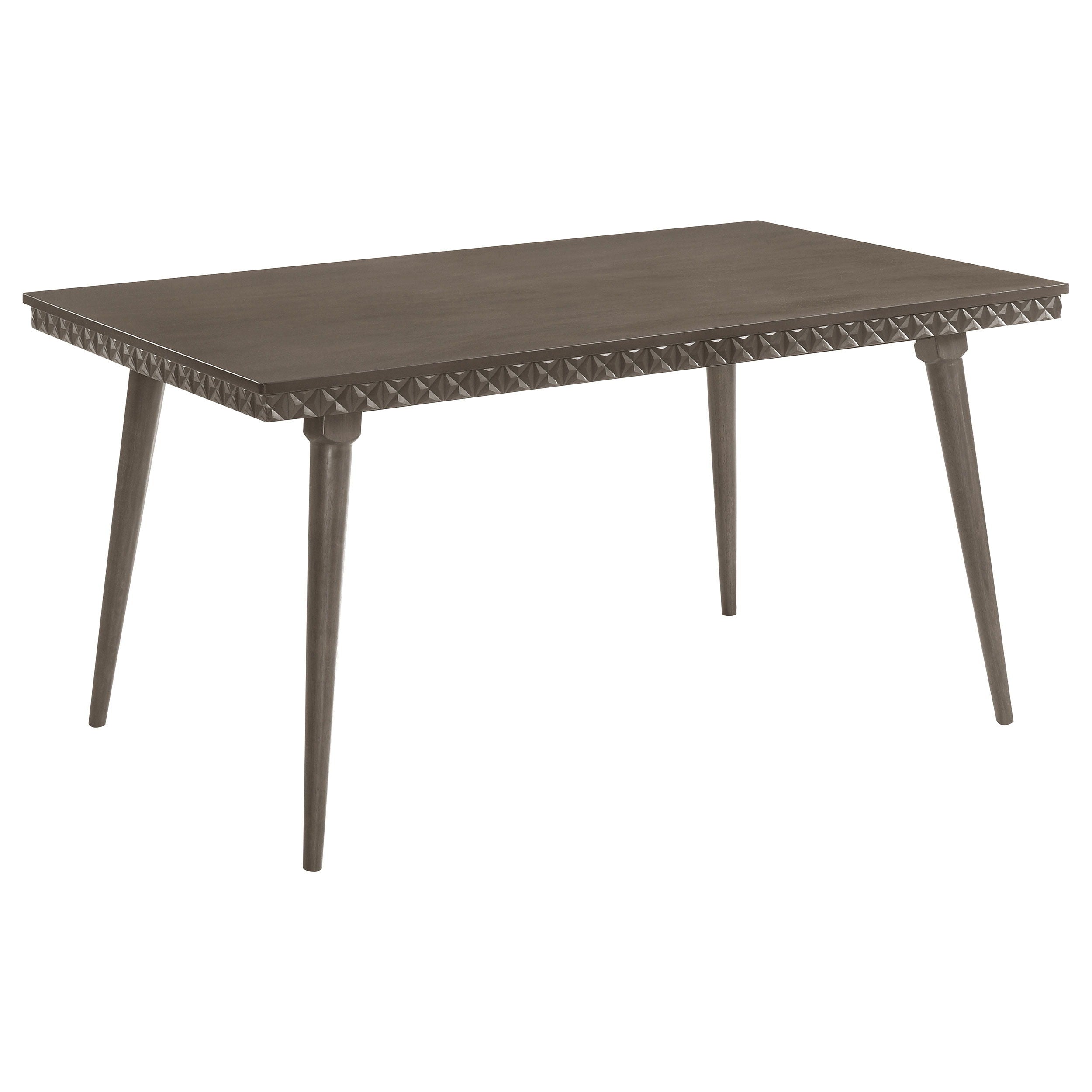 Rectangular Dark Brown Solid Wood Dining Table
