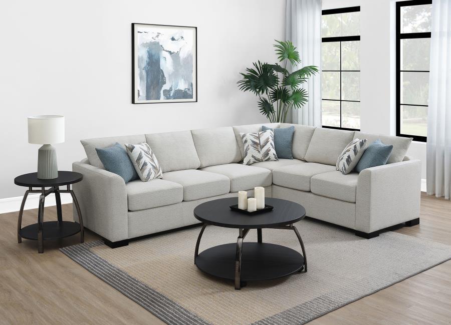 Ashford Chenille Upholstered Sleeper Sectional Sofa