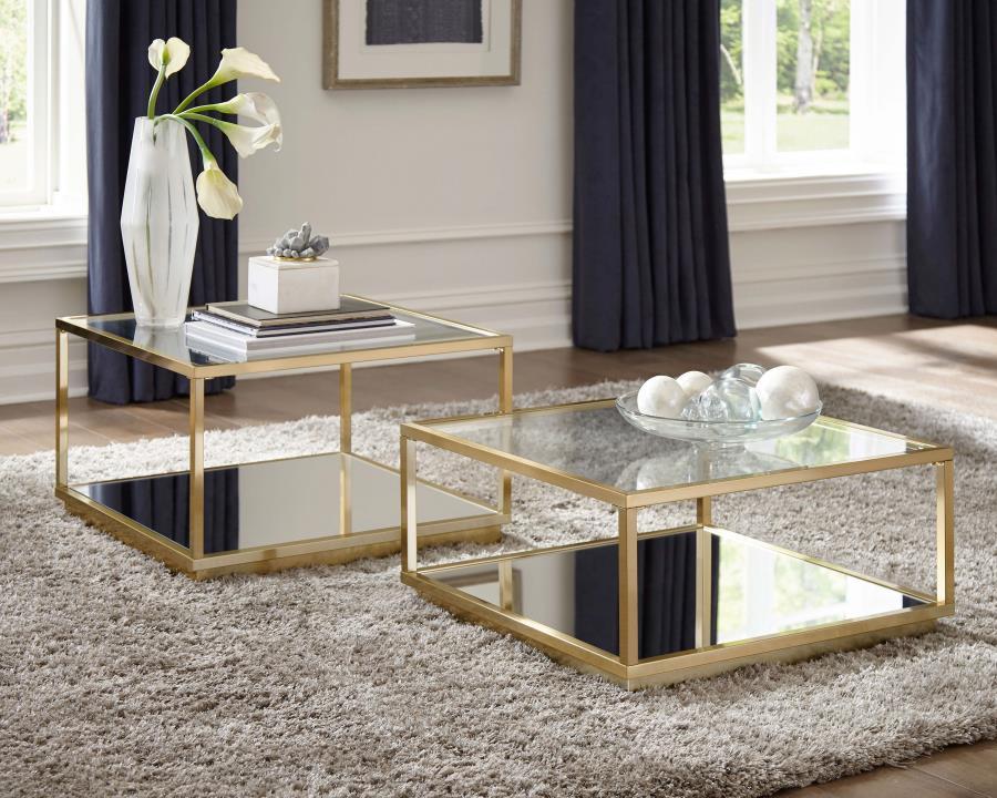 Renee 2 Piece Square Coffee Table Set