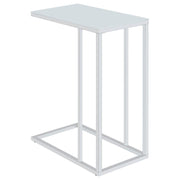 Stella Glass Top C-Shaped Sofa Side Table