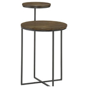Yael - Round Mango Wood Accent Side Table