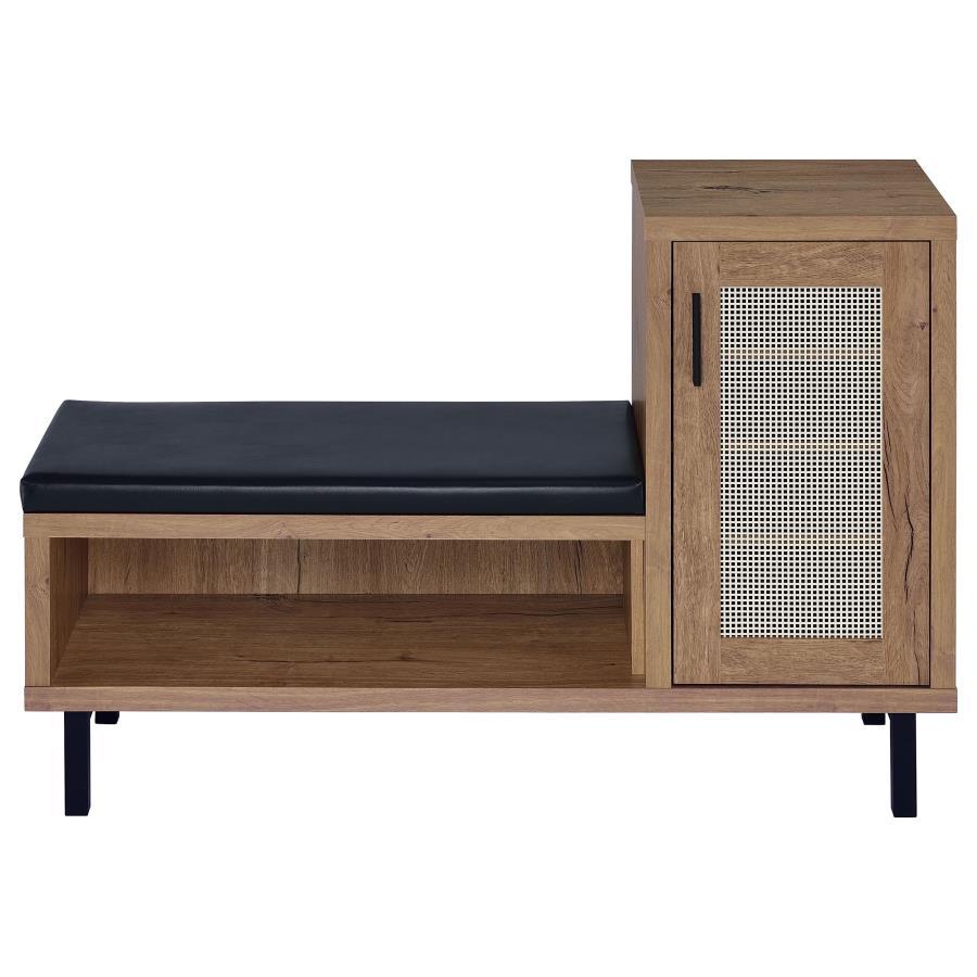 Teller - 1-Door Entryway Shoe Storage Bench with Cushion