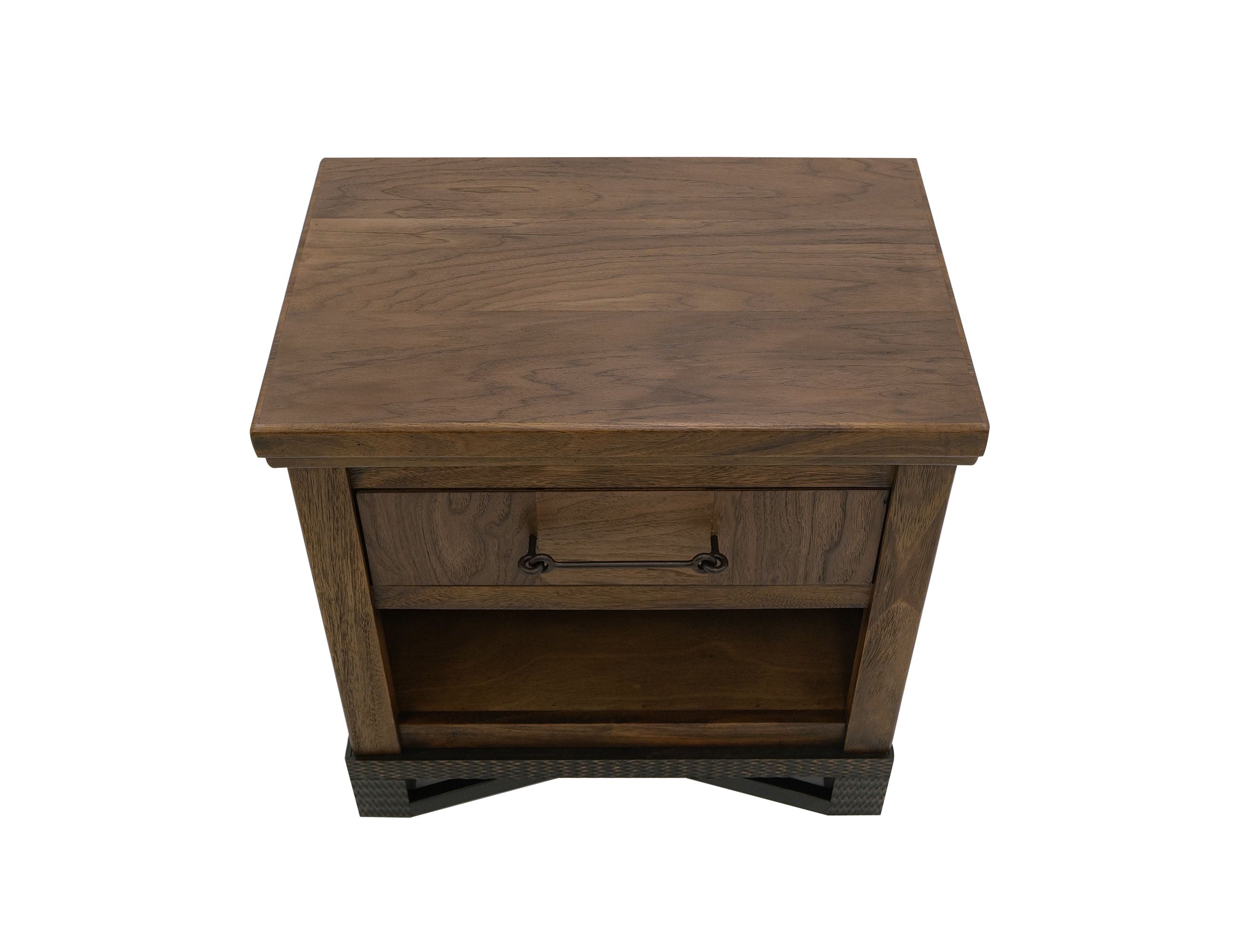 Walnut Nightstand in Walnut Brown