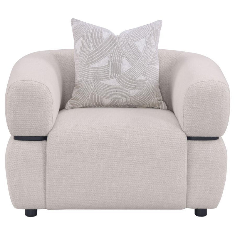 Jeanette - Fabric Upholstered Round Arm Accent Chair