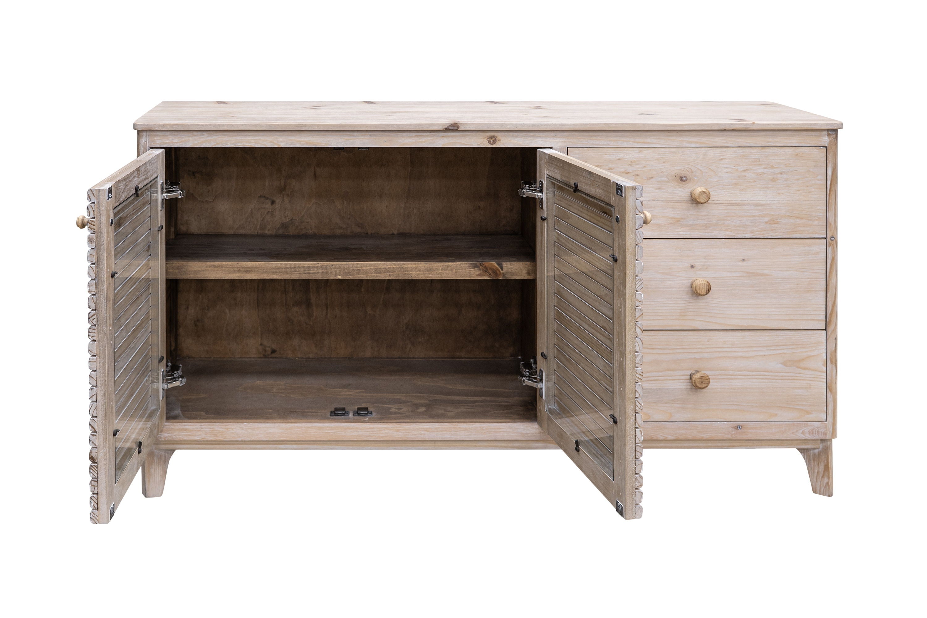 Giza - 3 Drawer & 2 Door Console - Hazelnut