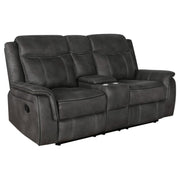 Lawrence Upholstered Padded Arm Reclining Loveseat