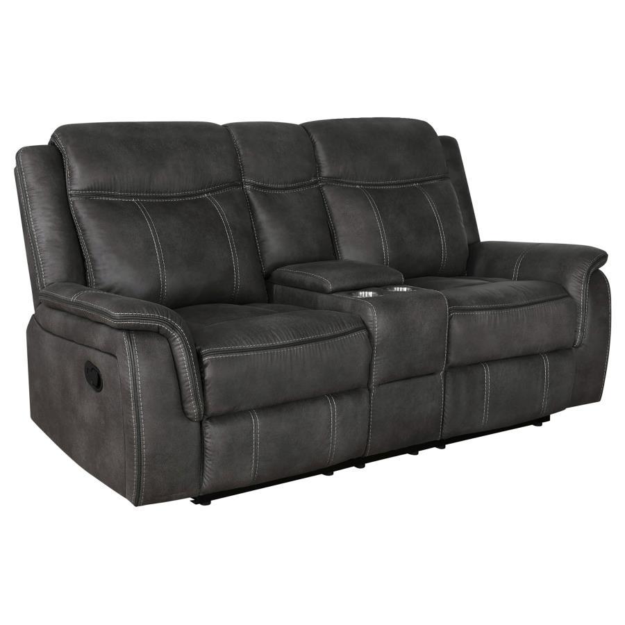 Lawrence Upholstered Padded Arm Reclining Loveseat