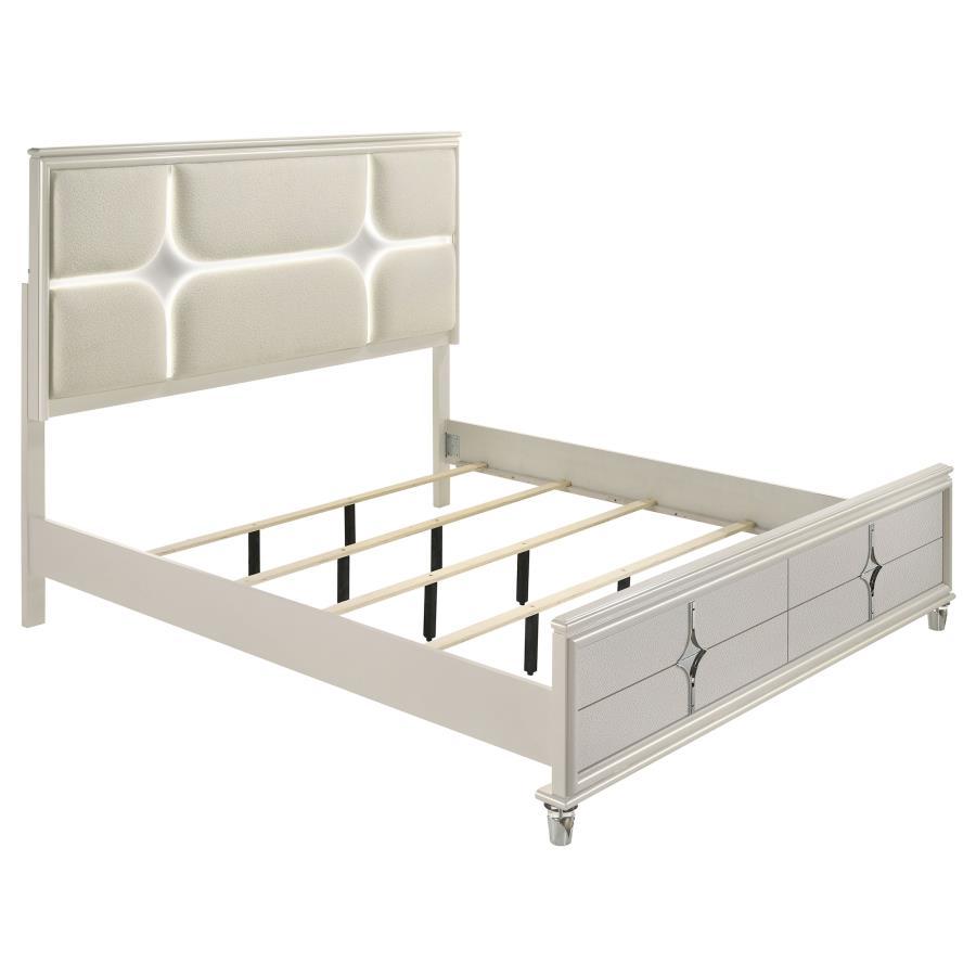 Olivia Queen Panel Bed with LED Headboard