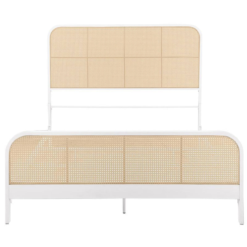 Lanewood Open Cane Rattan Metal Queen Bed