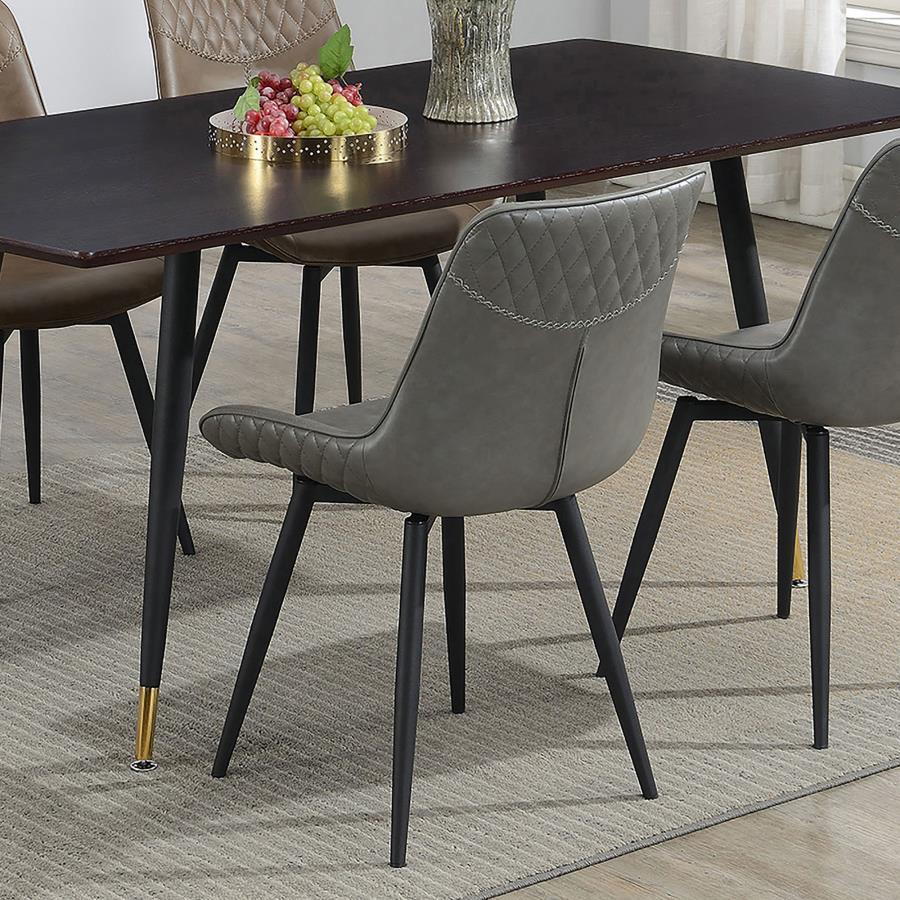 Brassie Upholstered Swivel Dining Side Chair Set of 2