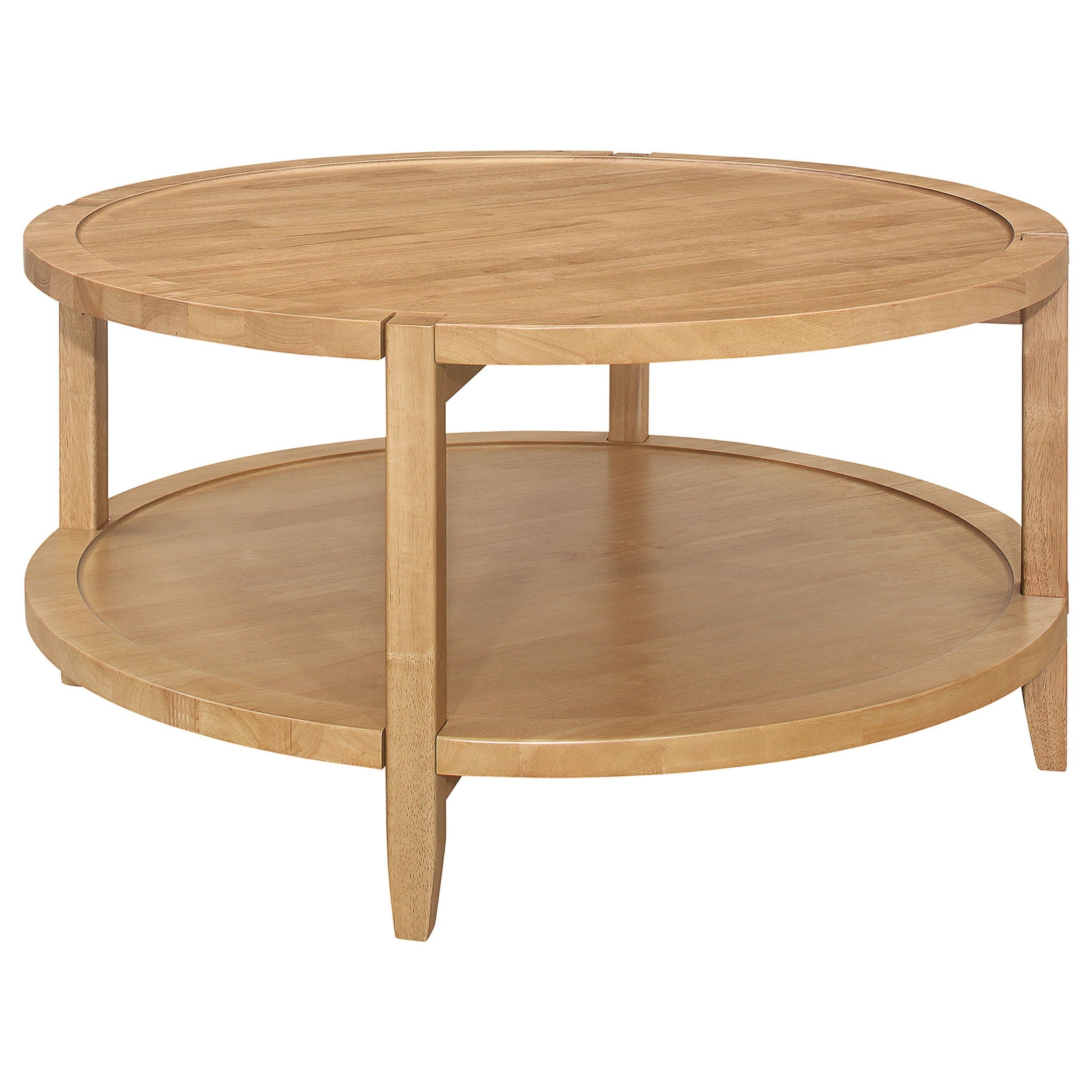 Camillo Round Solid Wood Coffee Table in Maple
