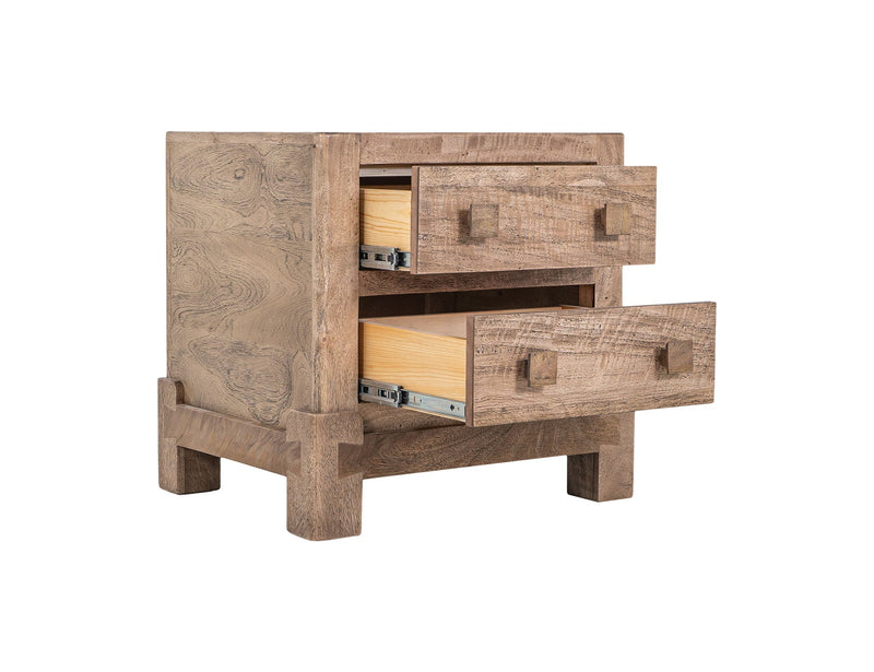 Atenas Nightstand in Desert Brown with 2 Drawers
