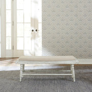White Upholstered Rubberwood Seating with Turned Legs