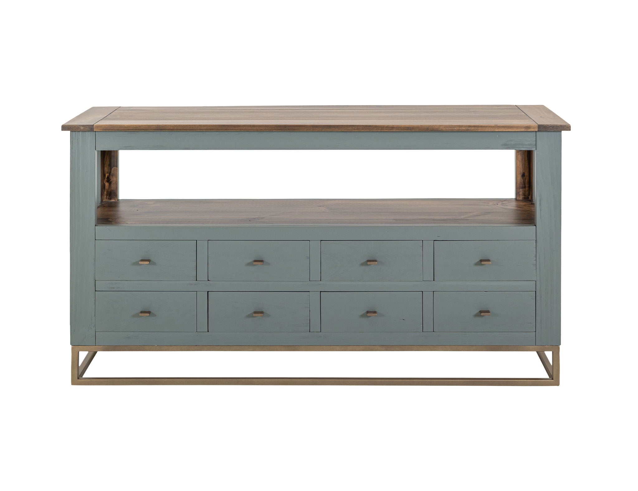 Timber Chairside Table in Forest Green