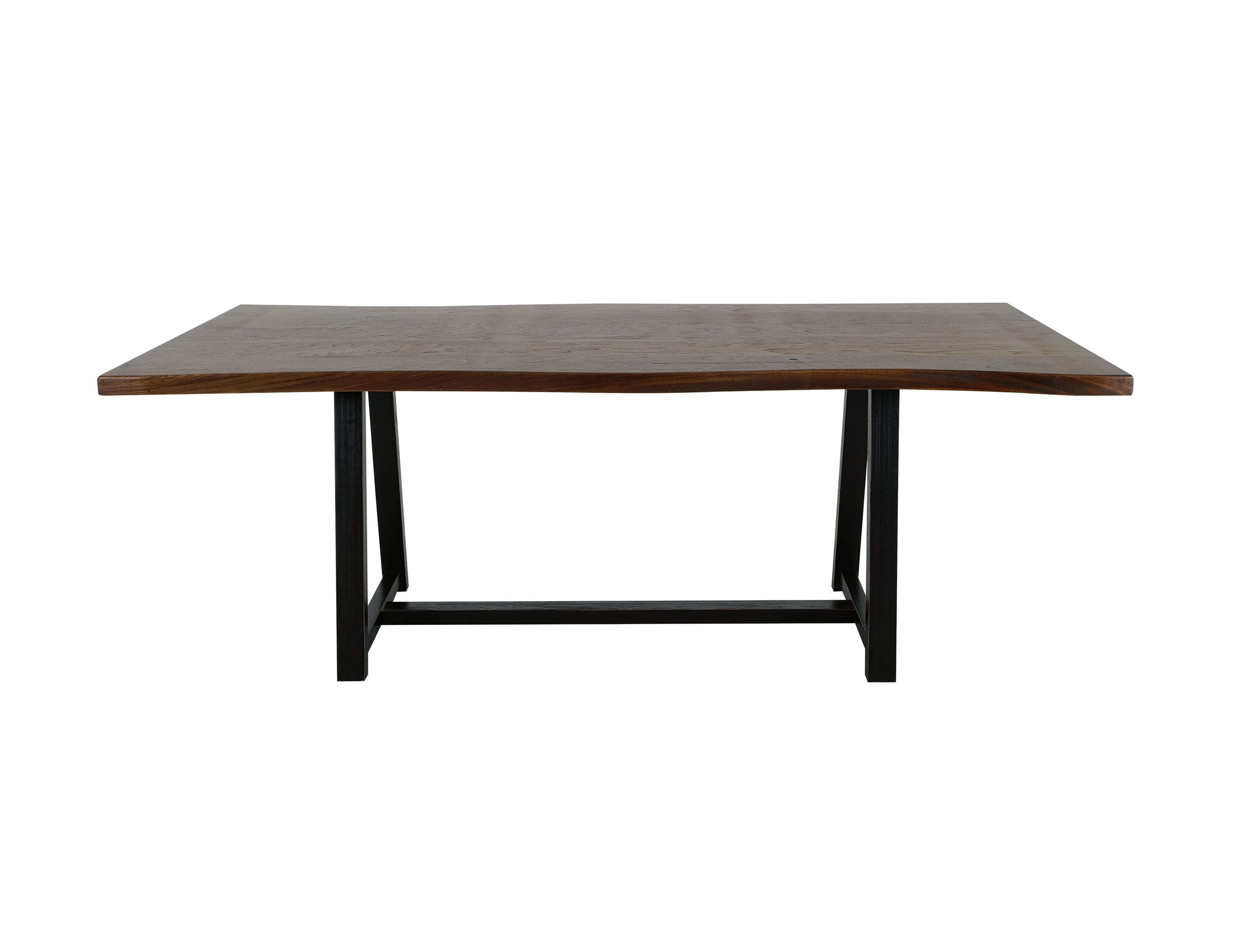 Walnut Trestle Dining Table in Walnut Brown