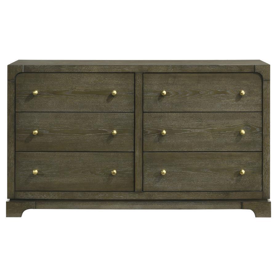 Gran Park 6-Drawer Dresser Cabinet in Dark Cocoa