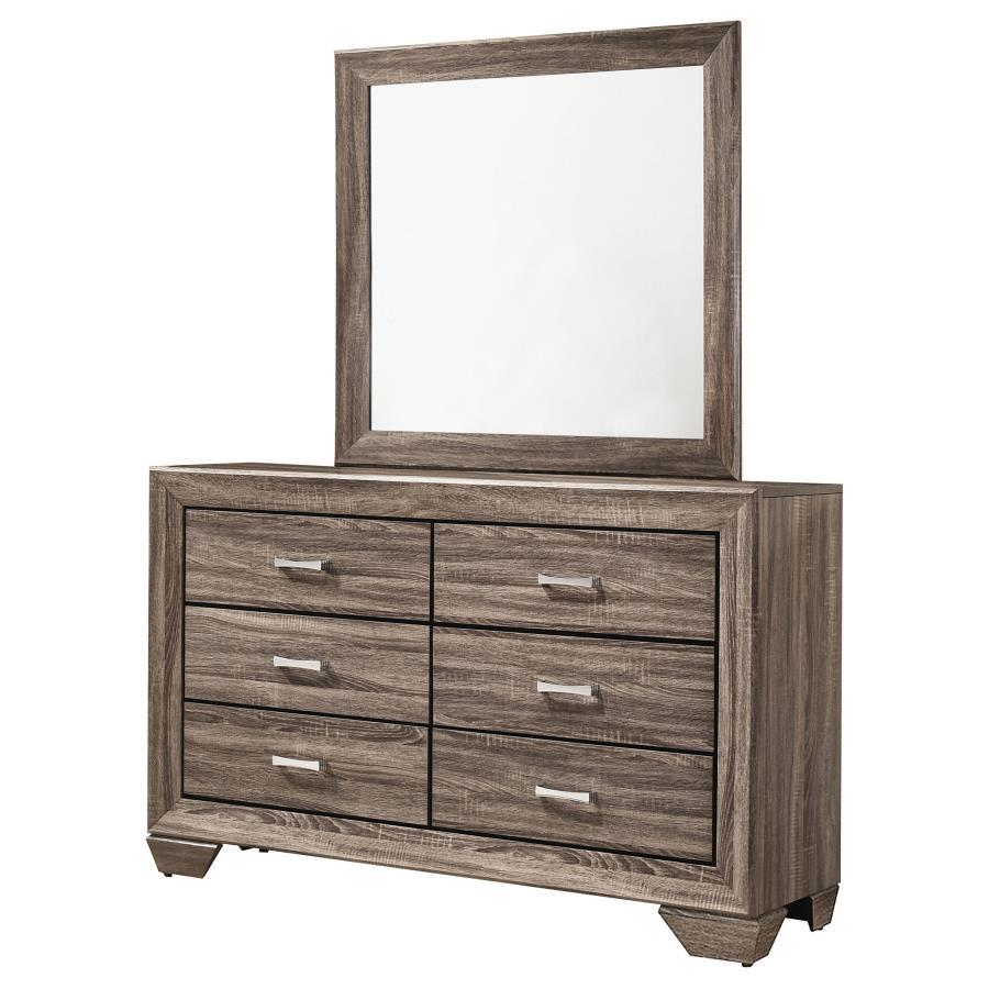 Kauffman 6-Drawer Dresser with Mirror