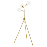 Miley - Mid-Century Modern Gold Tripod Floor Lamp