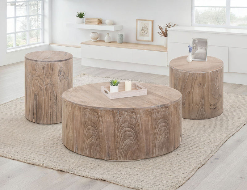 Balam Living Room Table Ivory White
