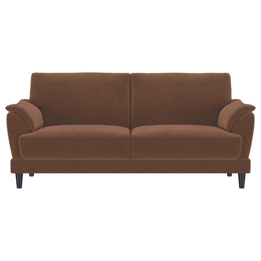 Selma - Velvet Upholstered Crescent Arm Sofa