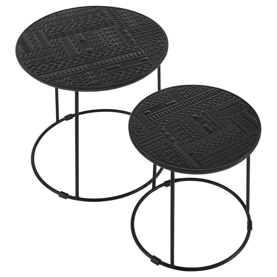 Loannis 2-Piece Round Mango Wood Nesting Tables