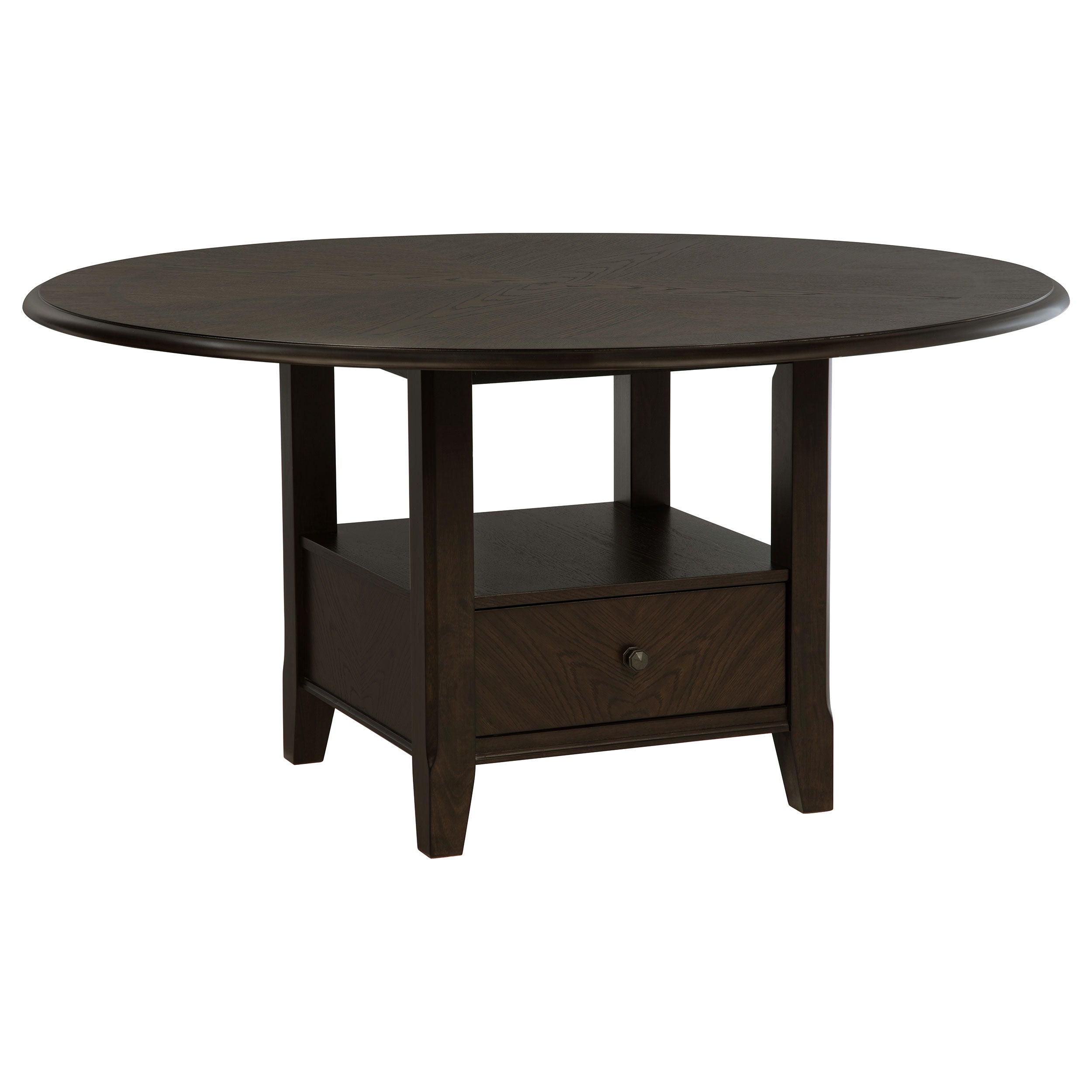 Twyla Round Dining Table with Storage Drawer