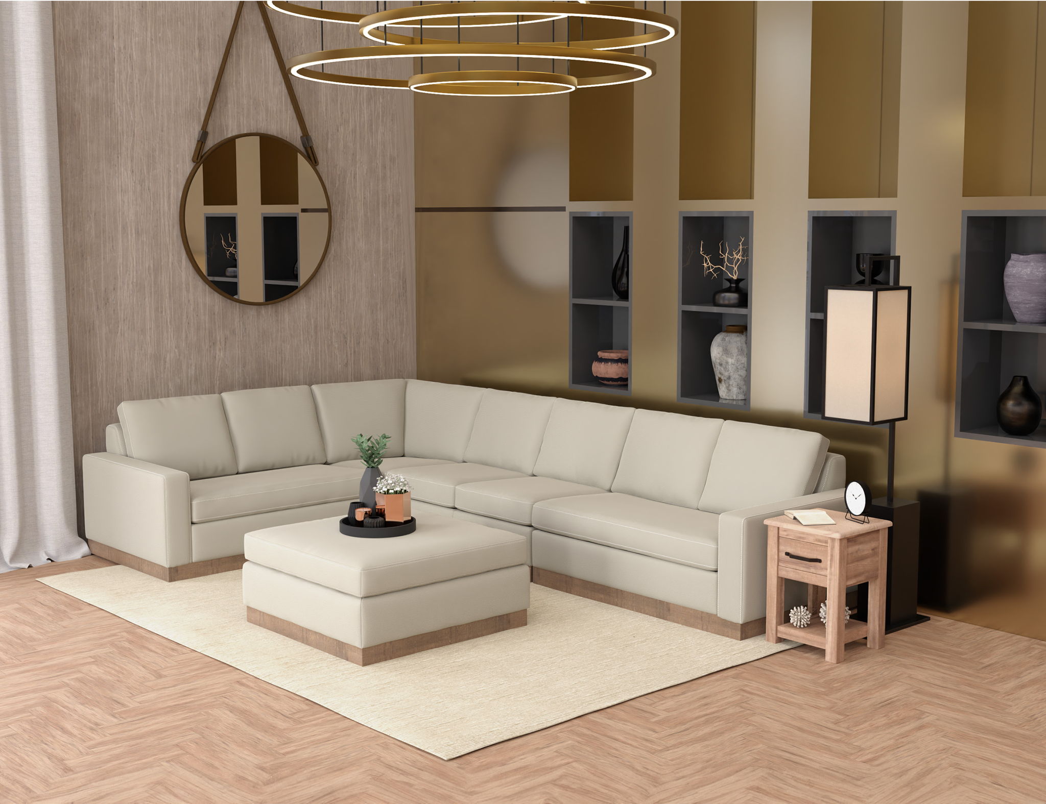 Georgia Wedge Corner Sectional in Multiple Colors