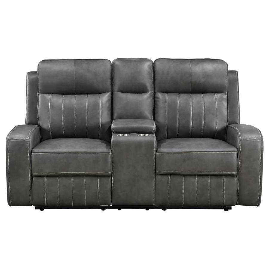Raelynn - Upholstered Track Arm Motion Loveseat