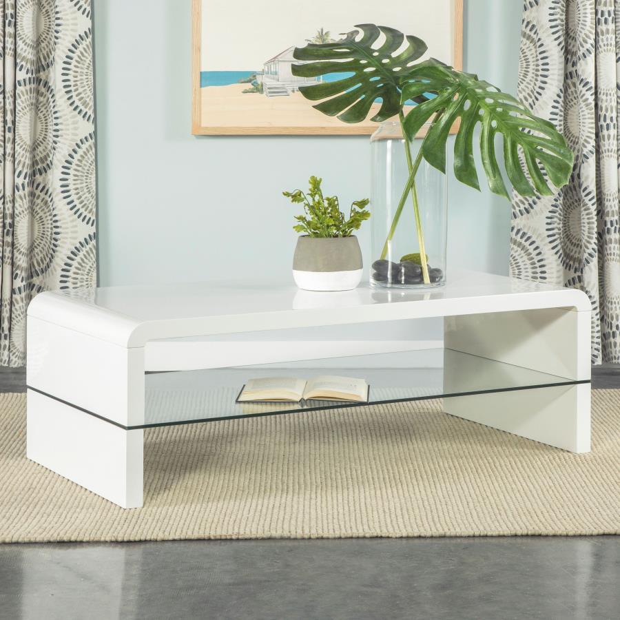 Airell - Rectangular Coffee Table With Shelf