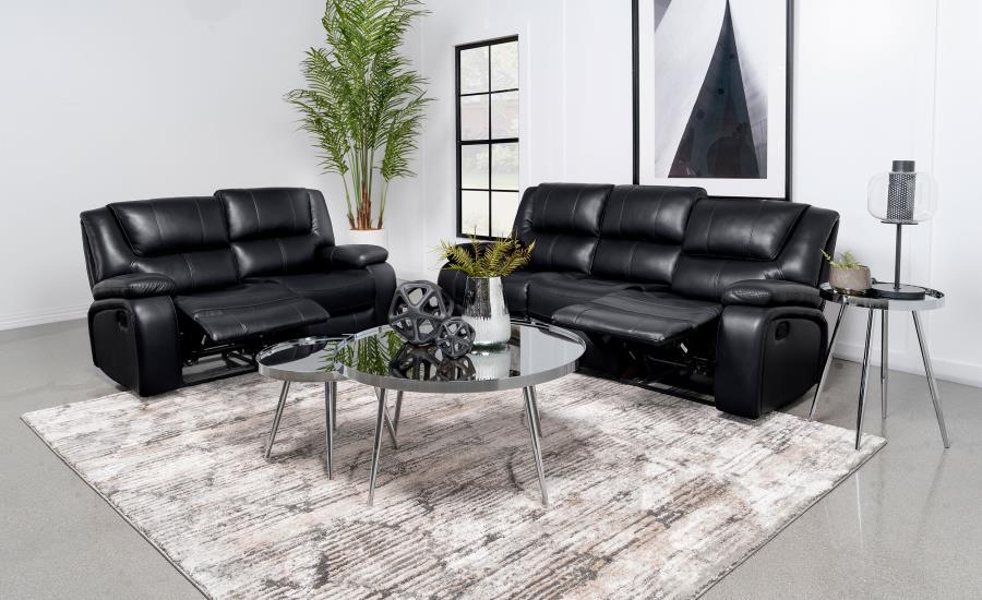 Camila Upholstered Reclining Sofa Set