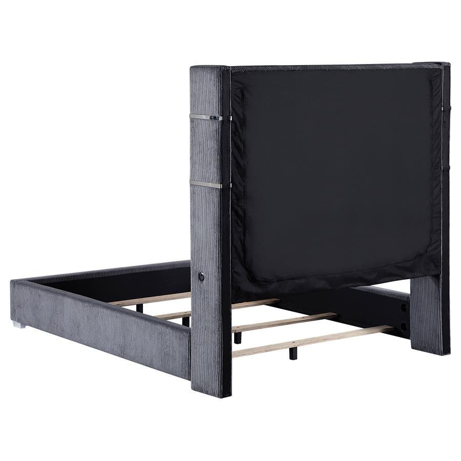 Tisdall Queen Upholstered Fireplace Bed