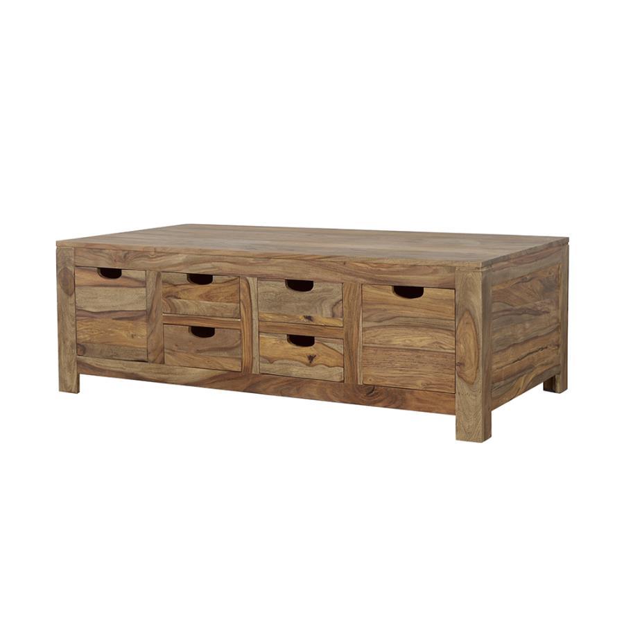 Esther 6-Drawer Solid Wood Coffee Table