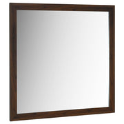 Welsley Dresser Mirror – Walnut, Modern Flat Glass
