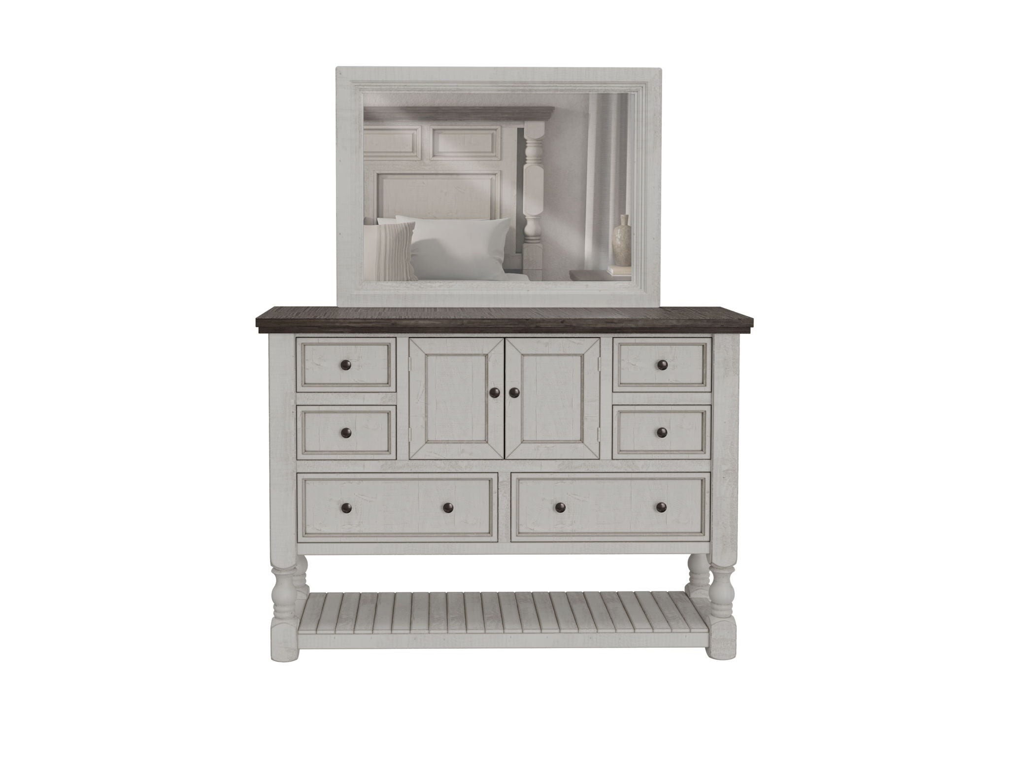 Stone - Mirror – Antiqued Ivory