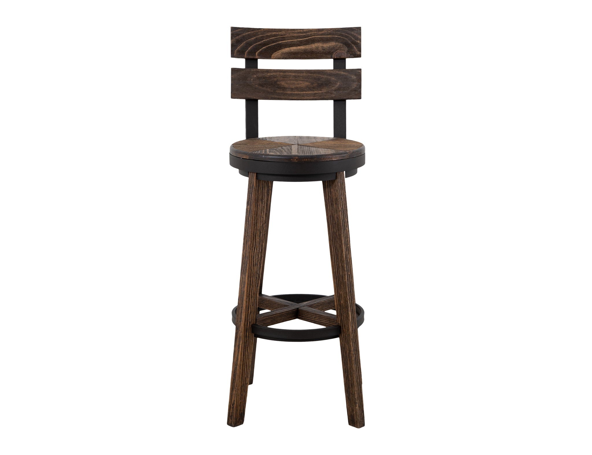 Dutton Barstool Set of 2 with Rustic Wood