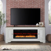 Fireplace TV Consoles - 82" Fireplace TV Console FTS - Brown
