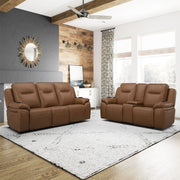 Callihan Sofa Set – Transitional Brown Sofa