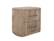 Balam 2-Drawer Nightstand in Ivory White
