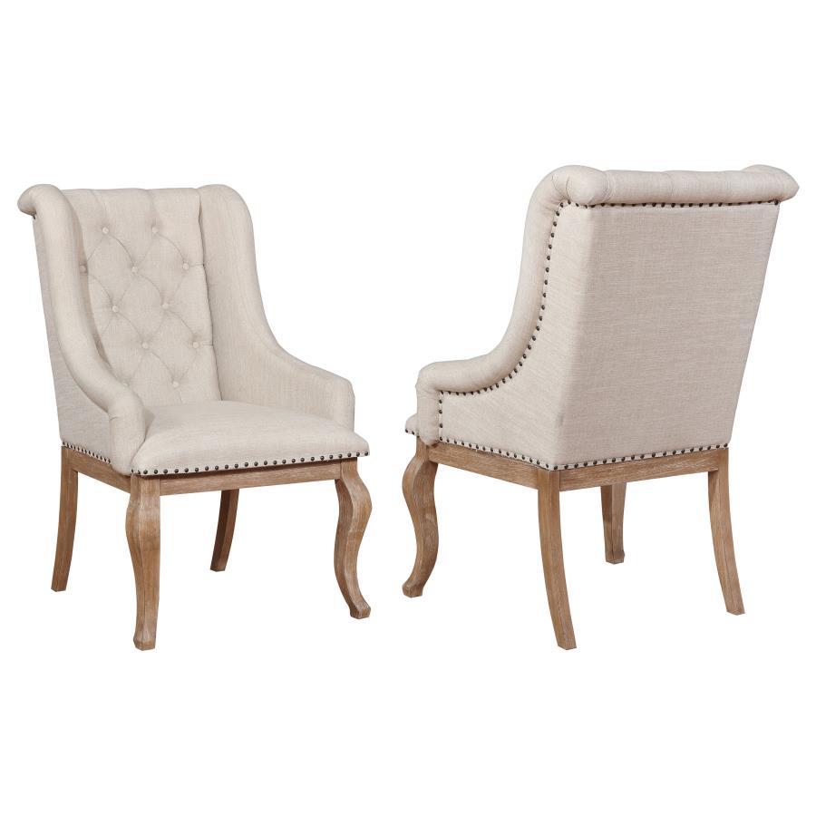 Brockway 2-Piece Upholstered Dining Arm Chair Set