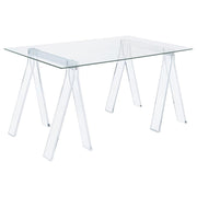 Amaturo - Glass Top Acrylic Writing Desk
