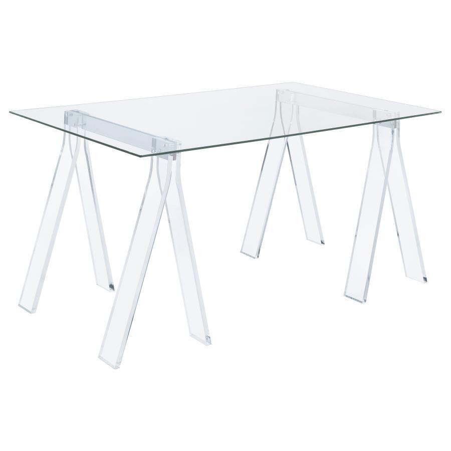 Amaturo - Glass Top Acrylic Writing Desk