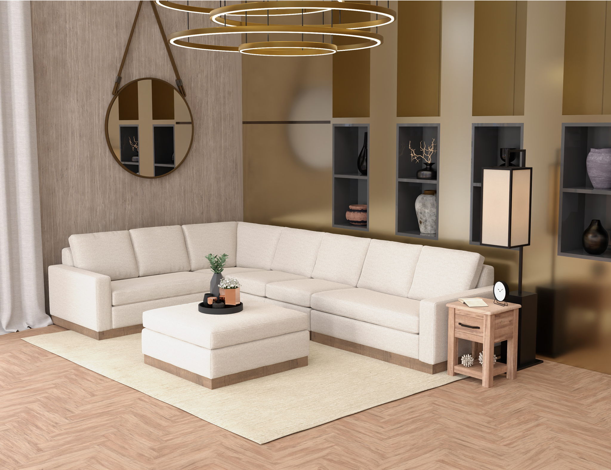 Georgia Wedge Corner Sectional in Multiple Colors