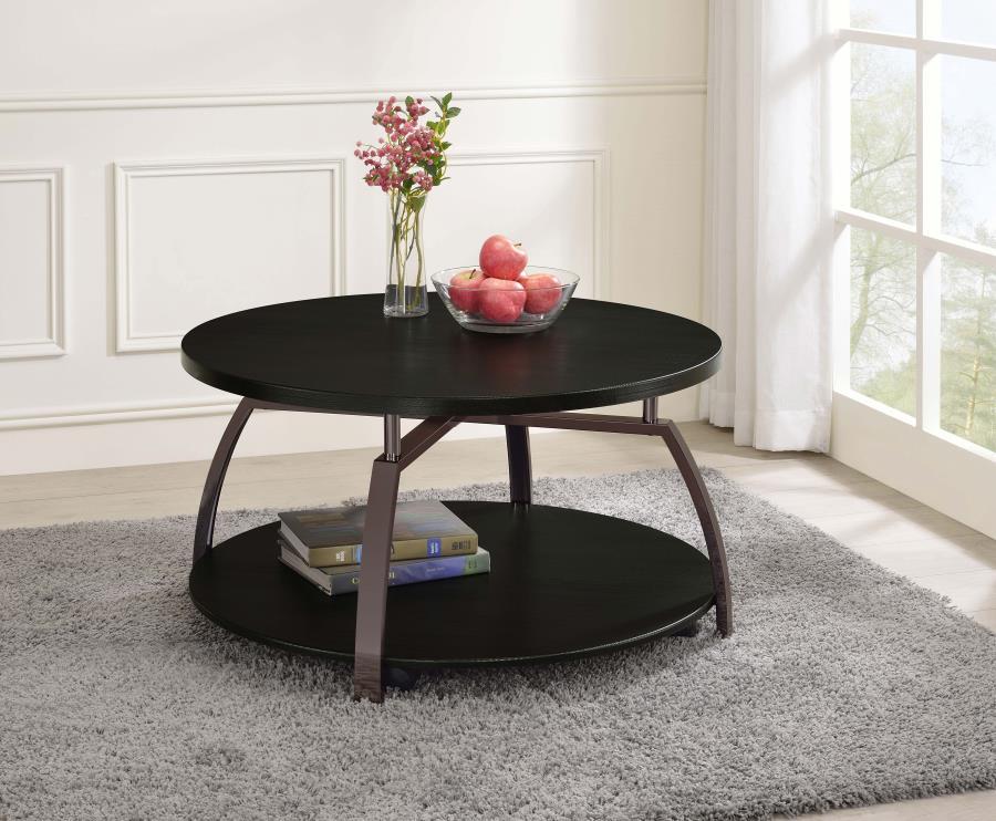 Dacre Round Engineered Wood Top Coffee Table