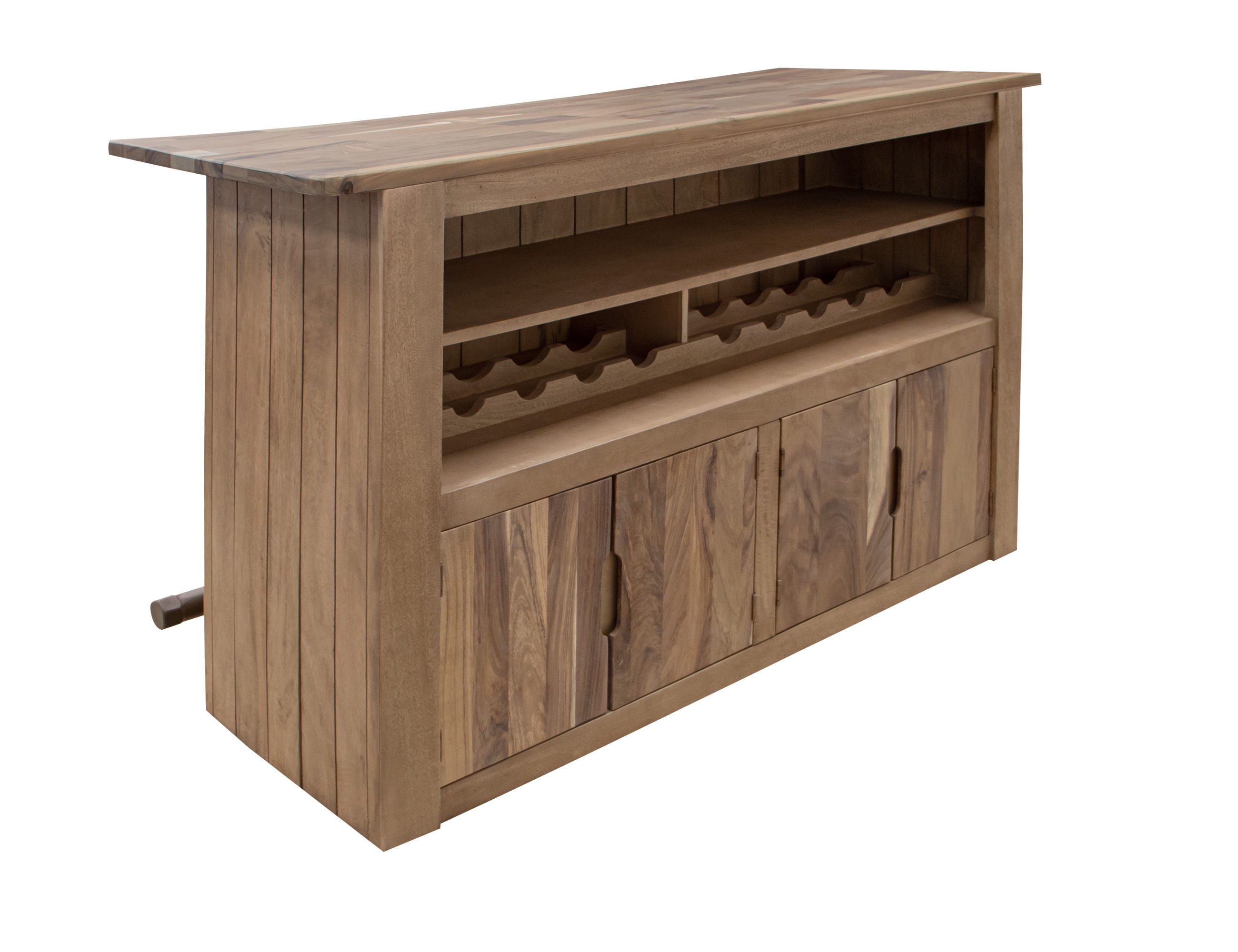 Natural Parota 4 Door - Wooden Bar
