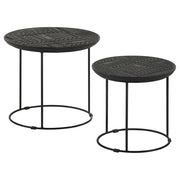 Loannis 2-Piece Round Mango Wood Nesting Tables